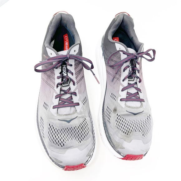 Hoka Clifton 6 Black Grey Red - Picture 3 of 10